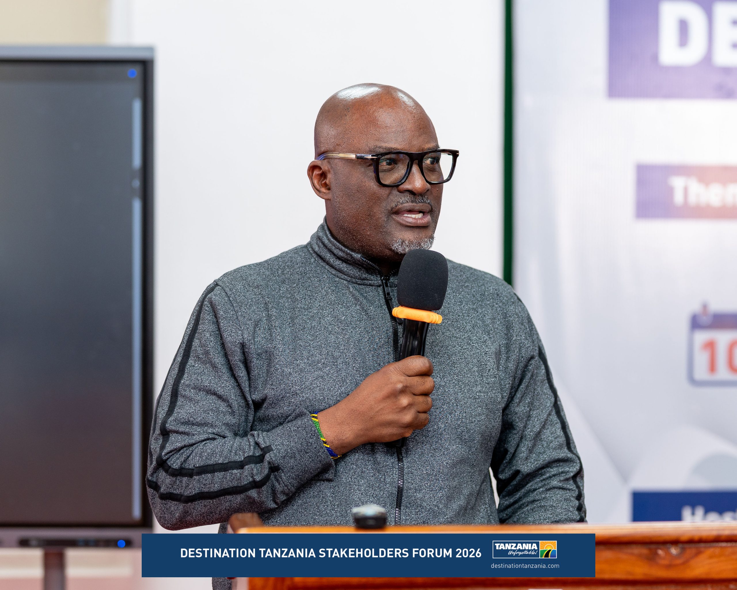 A speaker addressing participants during the stakeholders’ forum